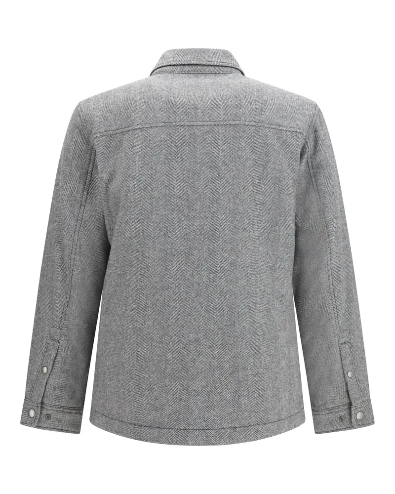 Woolrich Alaskan Check Down Jacket — Gray Gray