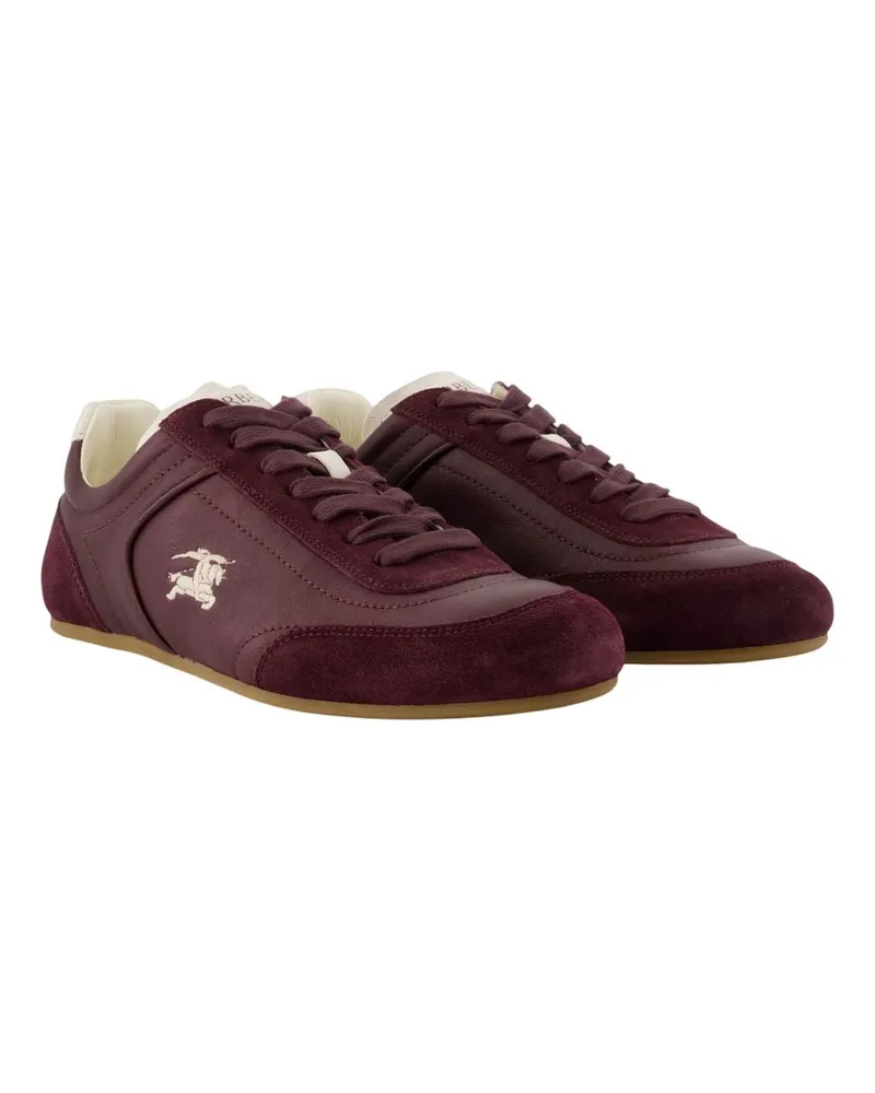 Burberry Women's Lf Knight L Sneakers -  Leather Burgundy Lambskin Shoes Burgundy