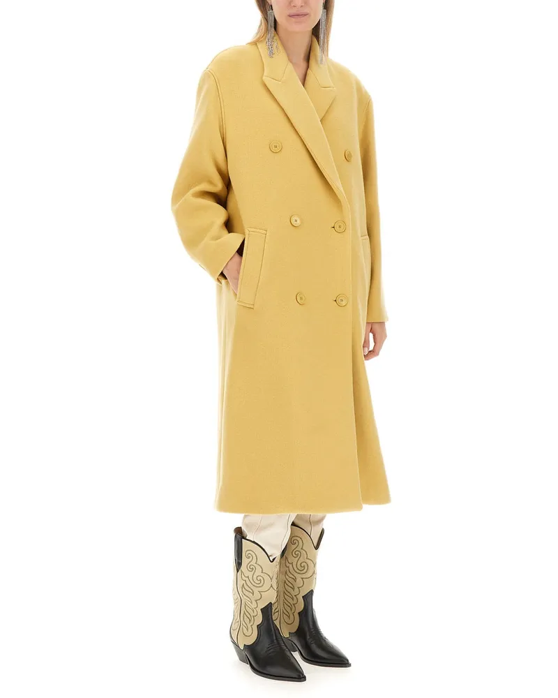 Isabel Marant Theodore Trench Coat — Yellow Yellow