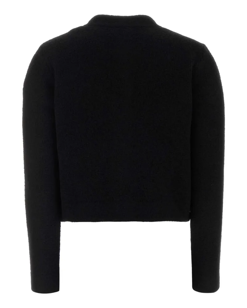 Moncler Knit and Nylon Hybrid Down Jacket — Black Black