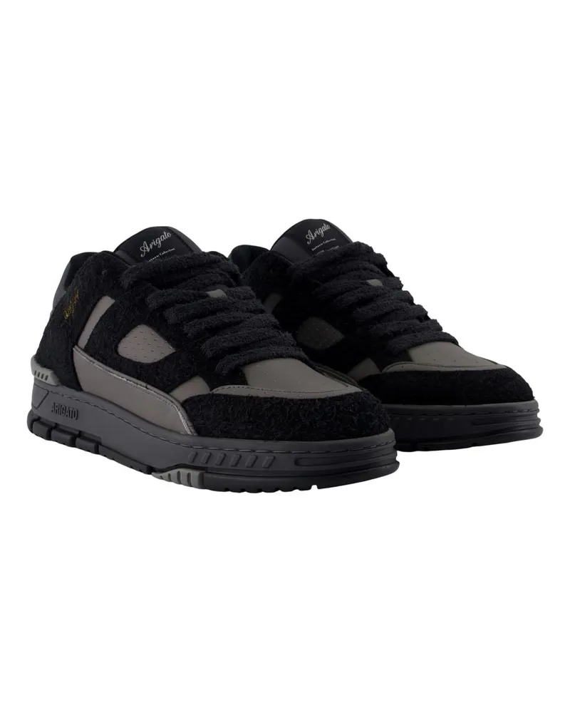 Axel Arigato Men's Area Lo Fluffy Sneakers -  Leather Black Calfskin Shoes Black