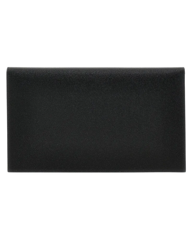 Saint Laurent Uptown Leather Clutch — Black Black