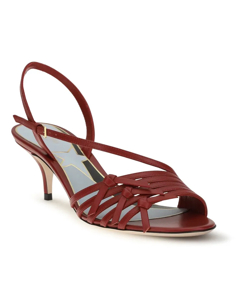 Valentino Garavani Women's Nodine Kidskin Sandals Bright Red Red