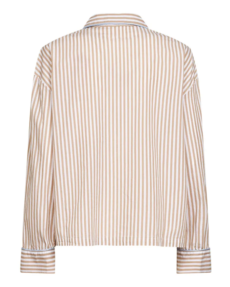 MC2 Saint Barth Women Pajama-Style Shirt Astra Beige Cotton Beige