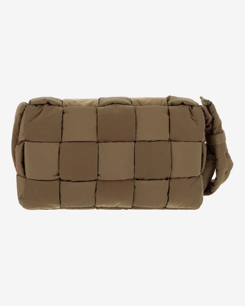 Bottega Veneta Men's Maxi Padded Tech Cassette Bag Green Polyamide Messenger Green