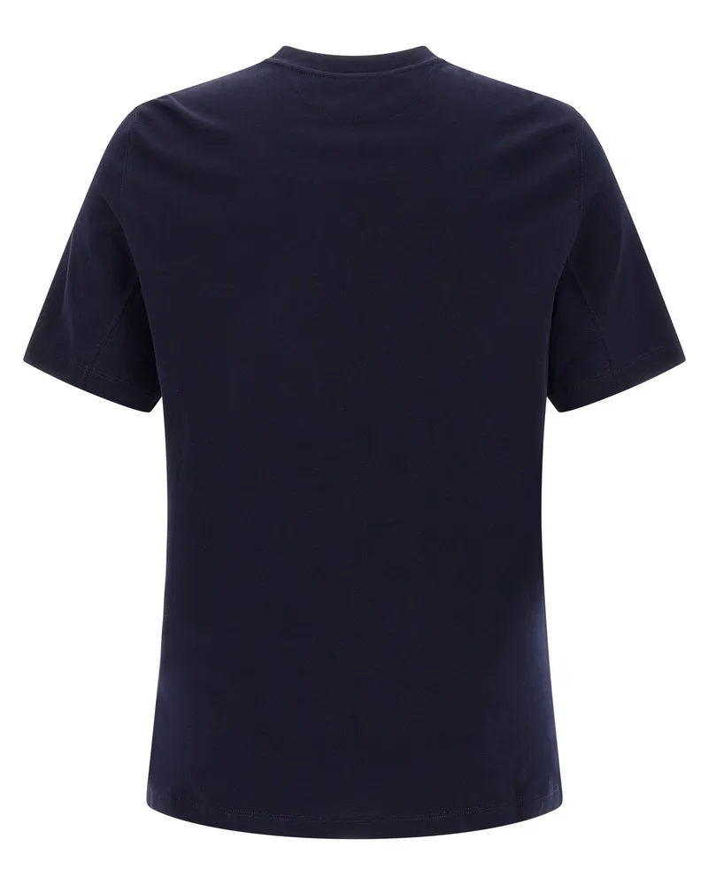 Brunello Cucinelli Men's Blue Cotton T-Shirt Navy