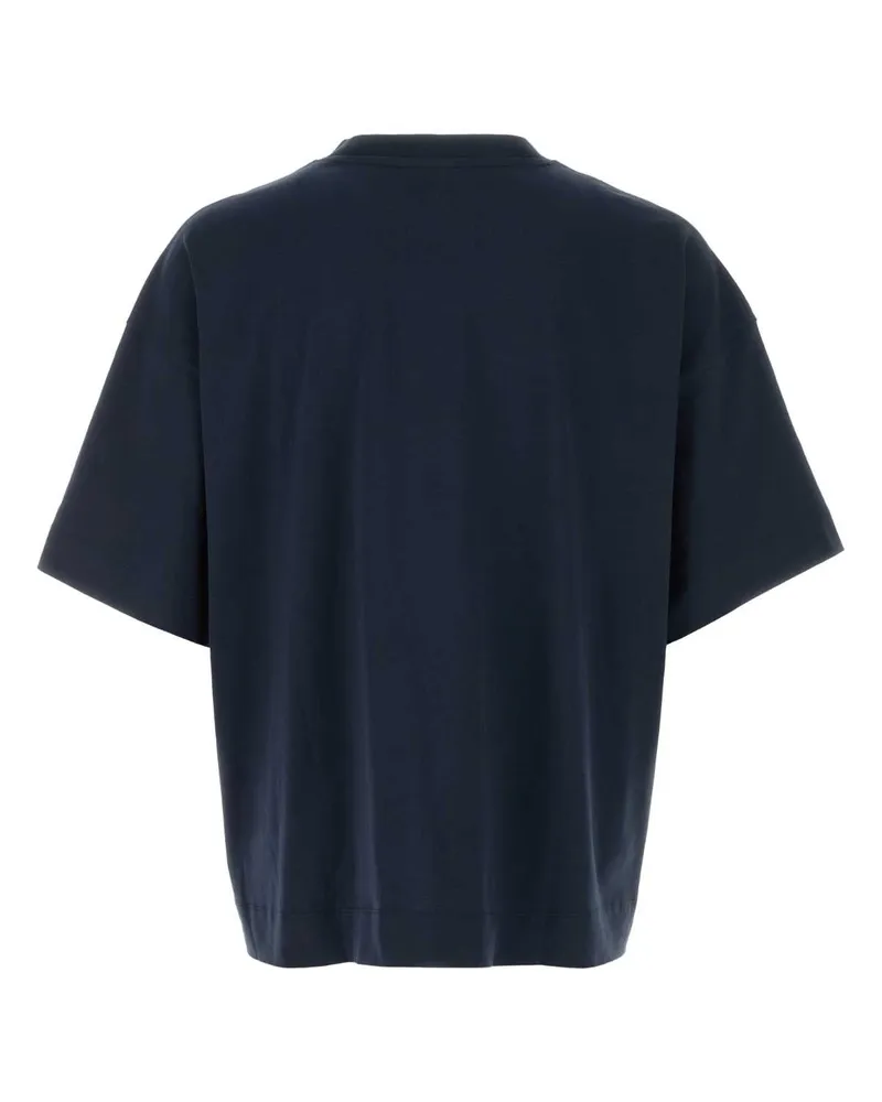 Dries van Noten Oversize Cotton T-Shirt — Navy Navy