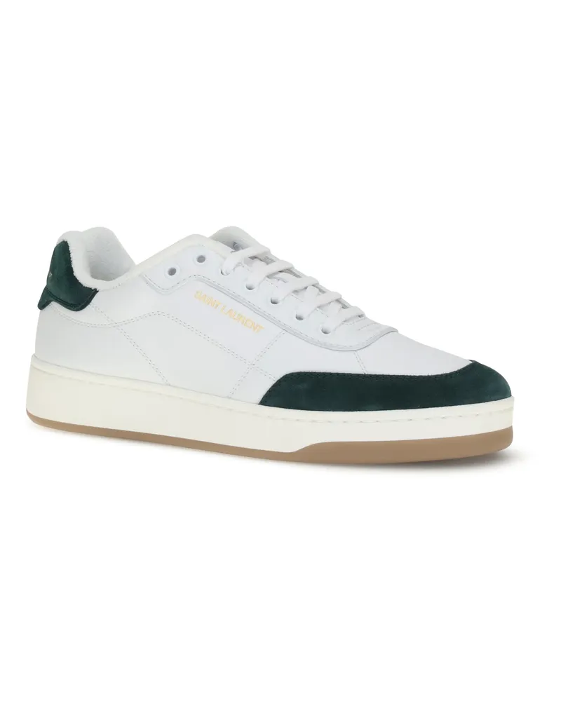 Saint Laurent Men's Sl61 Sneakers Blanc Optique-Bottle Optique/bottle White