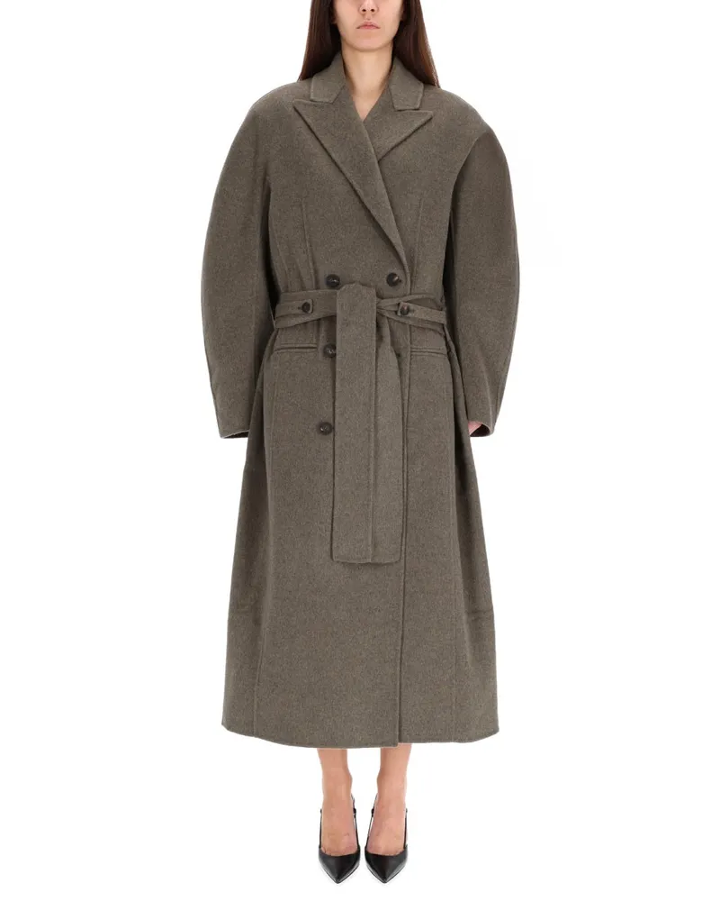Jacquemus Virgin Wool Trench Coat — Gray Gray