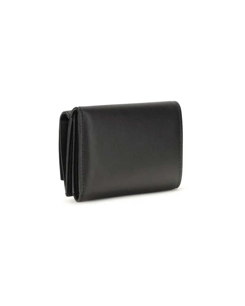 Fendi Women's Black Calf Leather Bos Taurus Wallet Black