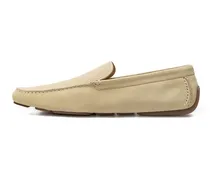 Leather Moccasin Loafer — Beige