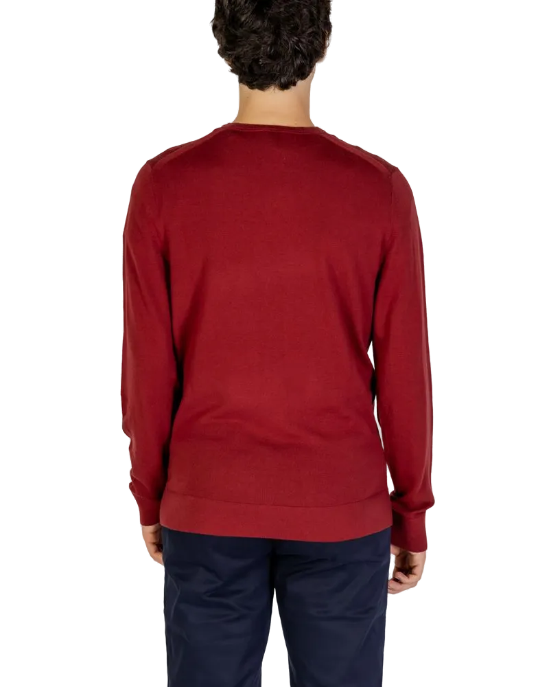 Calvin Klein Recycled Wool Crew Neck Sweater — Red Red