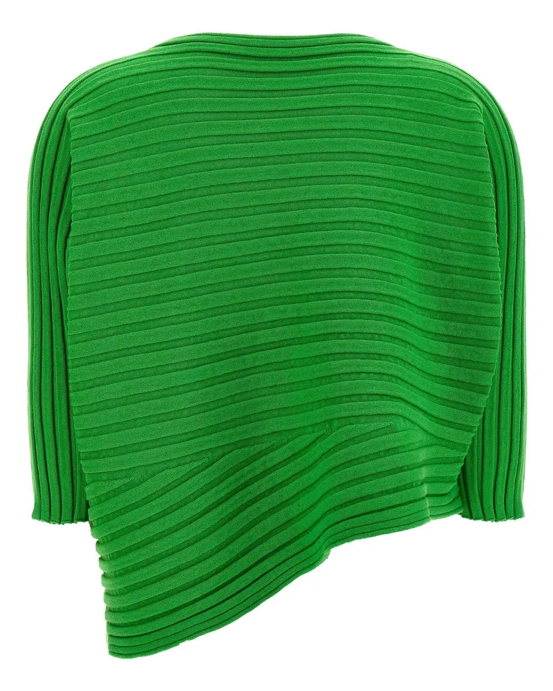 Issey Miyake Cotton Cashmere Knit Sweater — Green Green