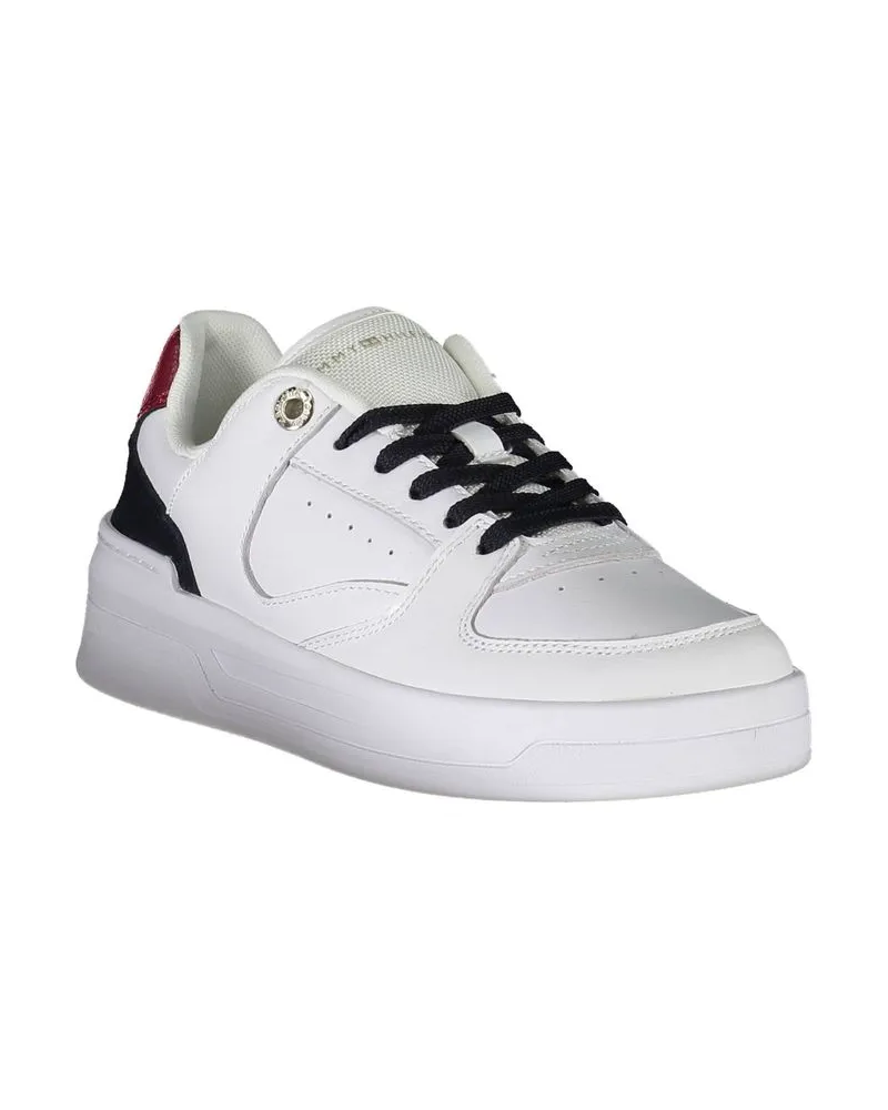 Tommy Hilfiger Leather & Polyester Sneakers — White White