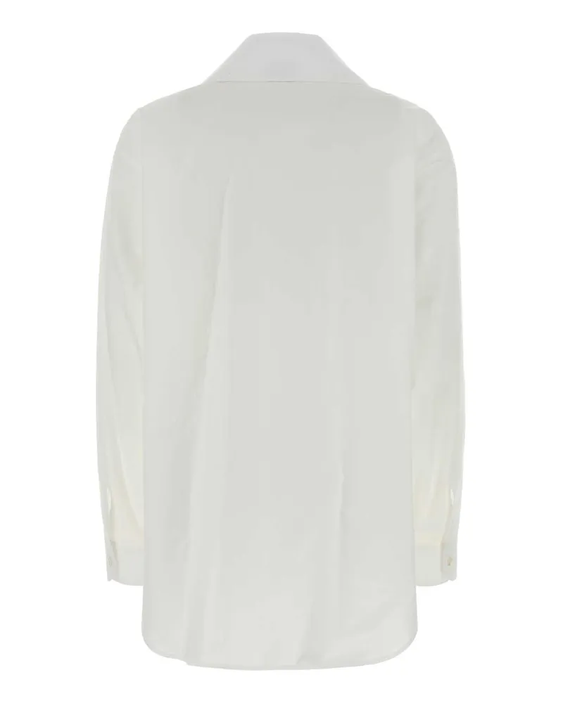 Moschino Poplin with Removable Tie Shirt Fantasiabianco