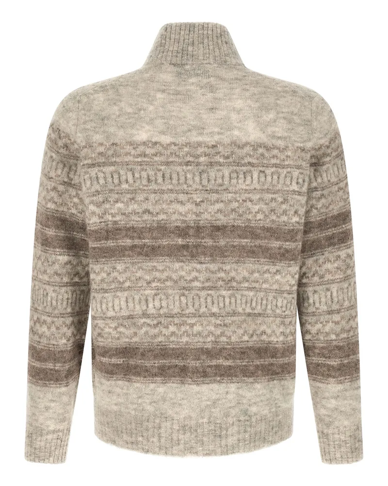 Brunello Cucinelli Men's Beige Alpaca Leather Cardigan Clothing Beige