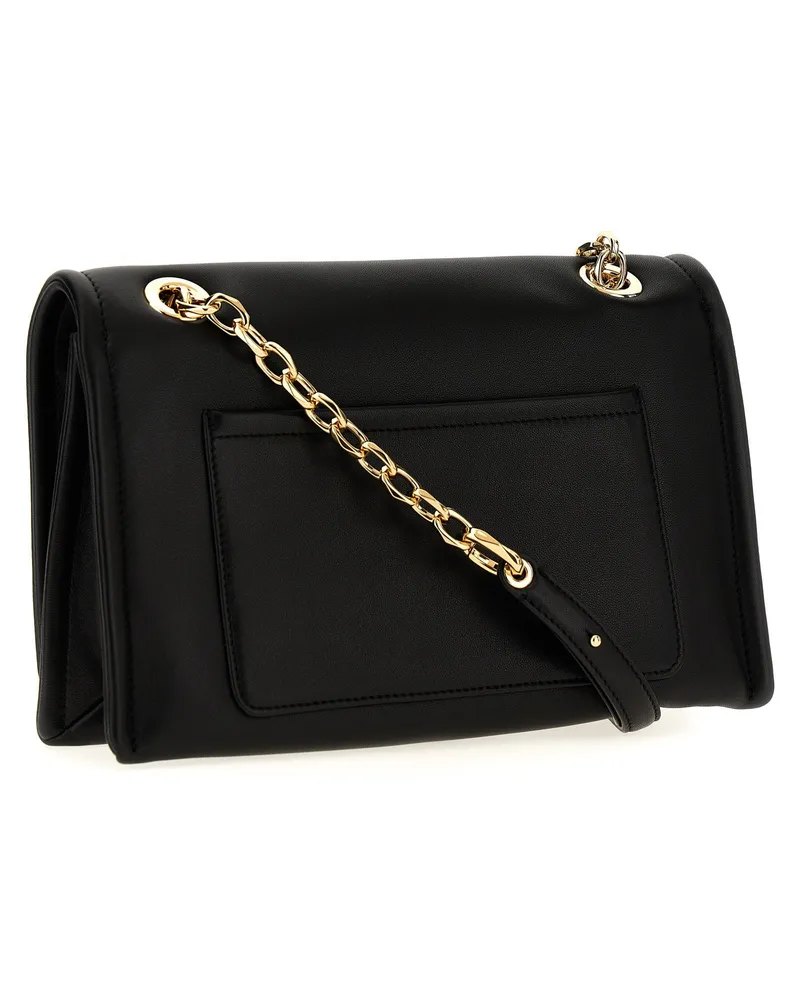 Valentino Garavani Vlogo Chain Shoulder Bag — Black Black