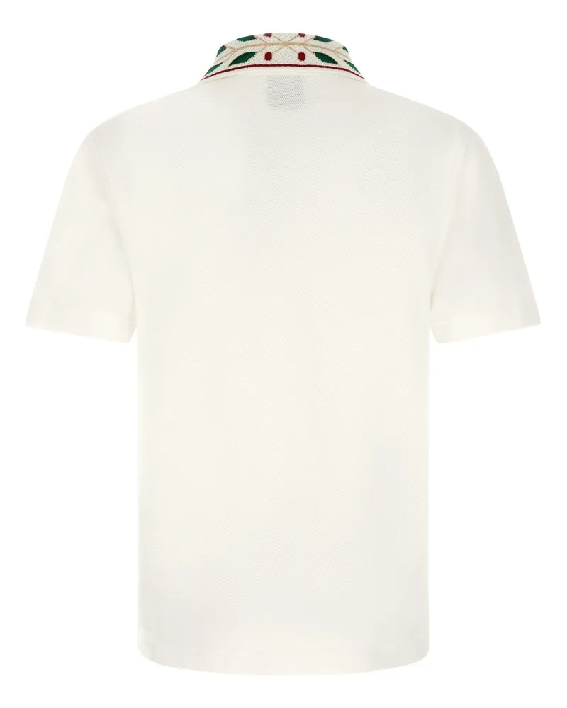 Casablanca Paris Men's White Organic Cotton Polo Shirt White