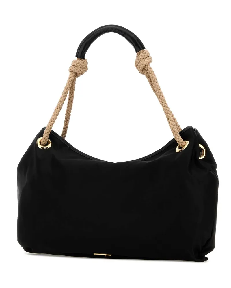 Prada Women's Black Fabric Shopping Bag Nero Borse A Mano Black
