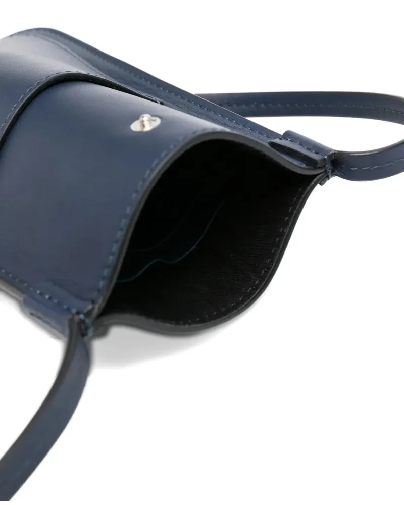 Kiton Women's Leather Cross Body Bag Ss26 W Navy