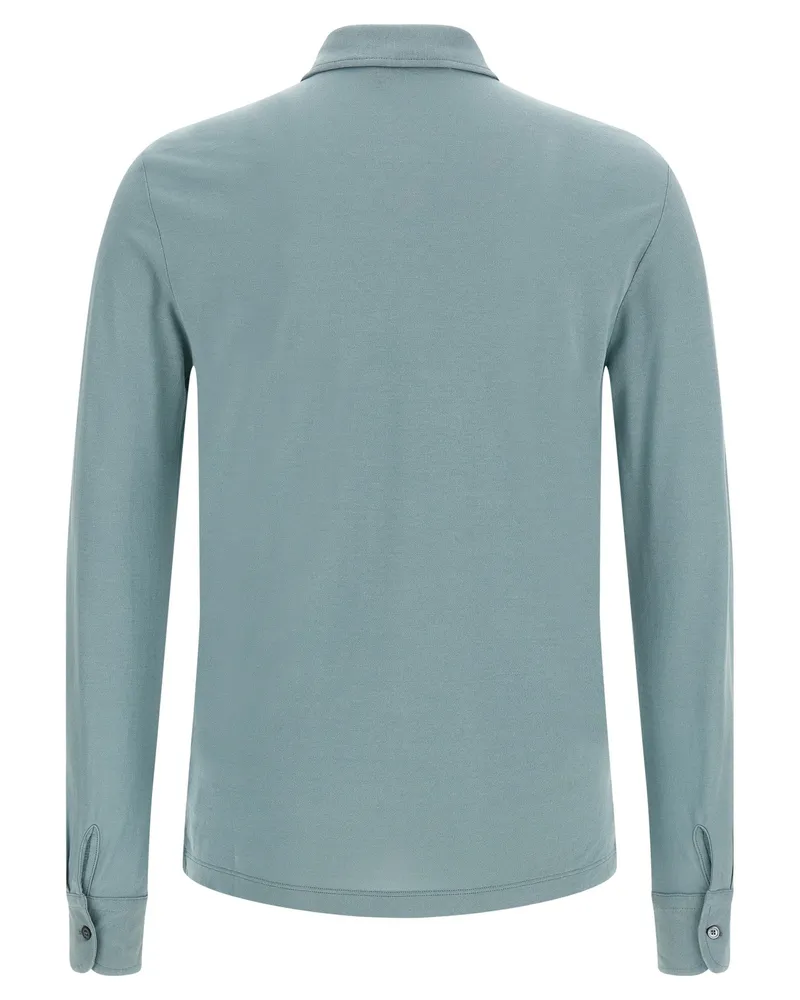 Zanone Ice Cotton Jersey Polo — Sage Sage
