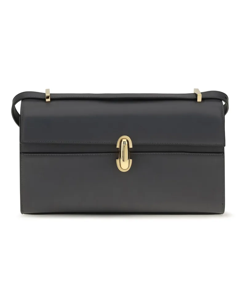 SAVETTE Women's Shoulder Bag Symmetry 26 Storm Calf Leather Black