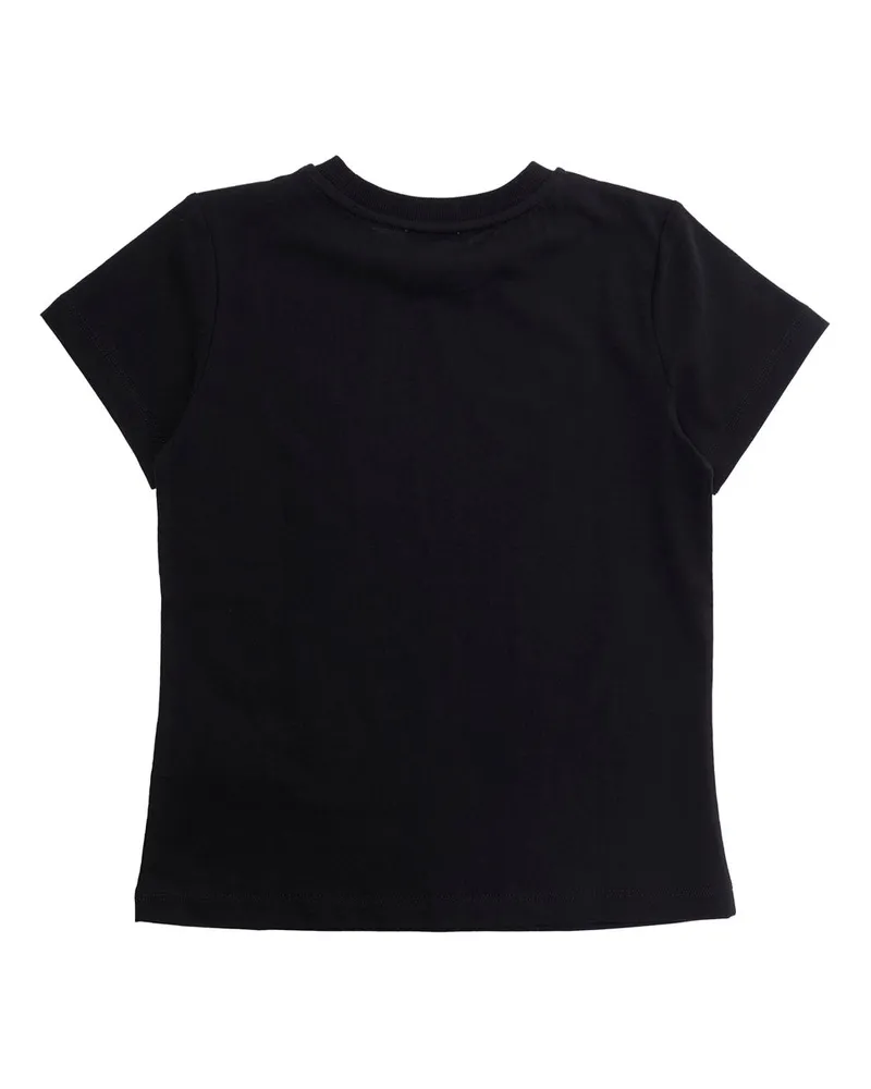 Moschino Logo-Embroidered T-Shirt — Black Black