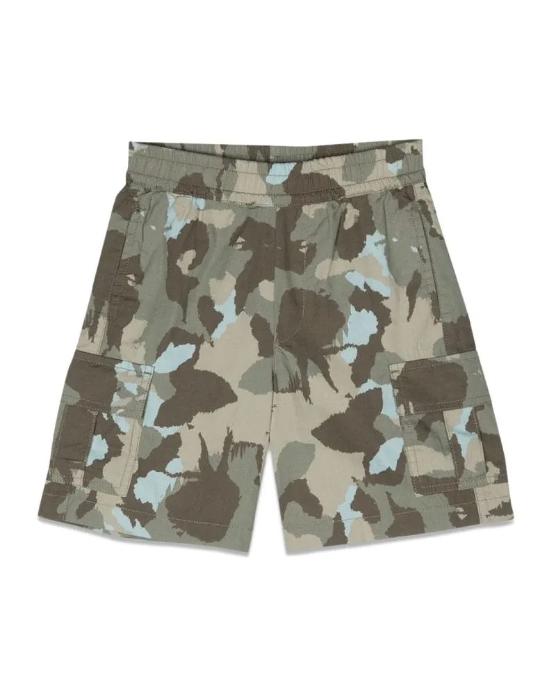 ASPESI Multicolor Camouflage Cotton Bermuda Shorts — Multicolor Multicolor