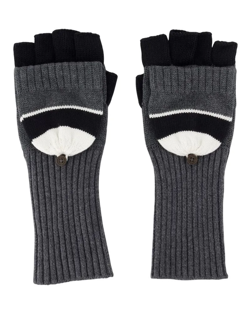 Charles Jeffrey Loverboy Unisex Animal Gloves -  Cotton Grey Accessories Gray