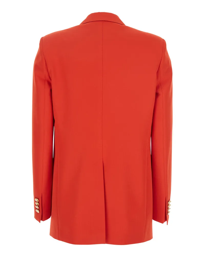 Tagliatore Women's Red Double-Breasted Jacket With Classic Lapels Polyester Blazers Red