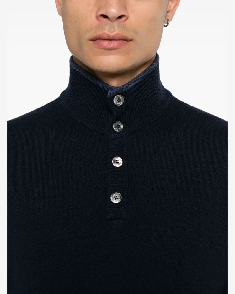 Fedeli Women's Cashmere Pullover Aw24 M Navy