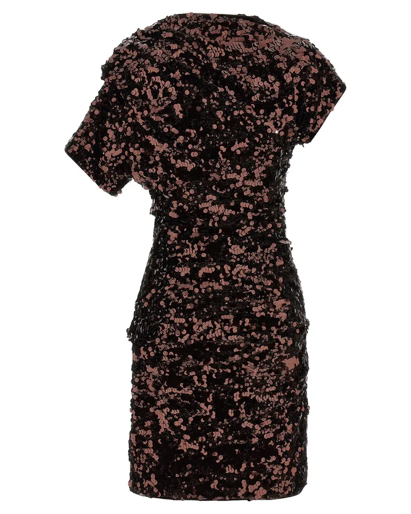Ganni Sequin-Embellished Dress — Black Black