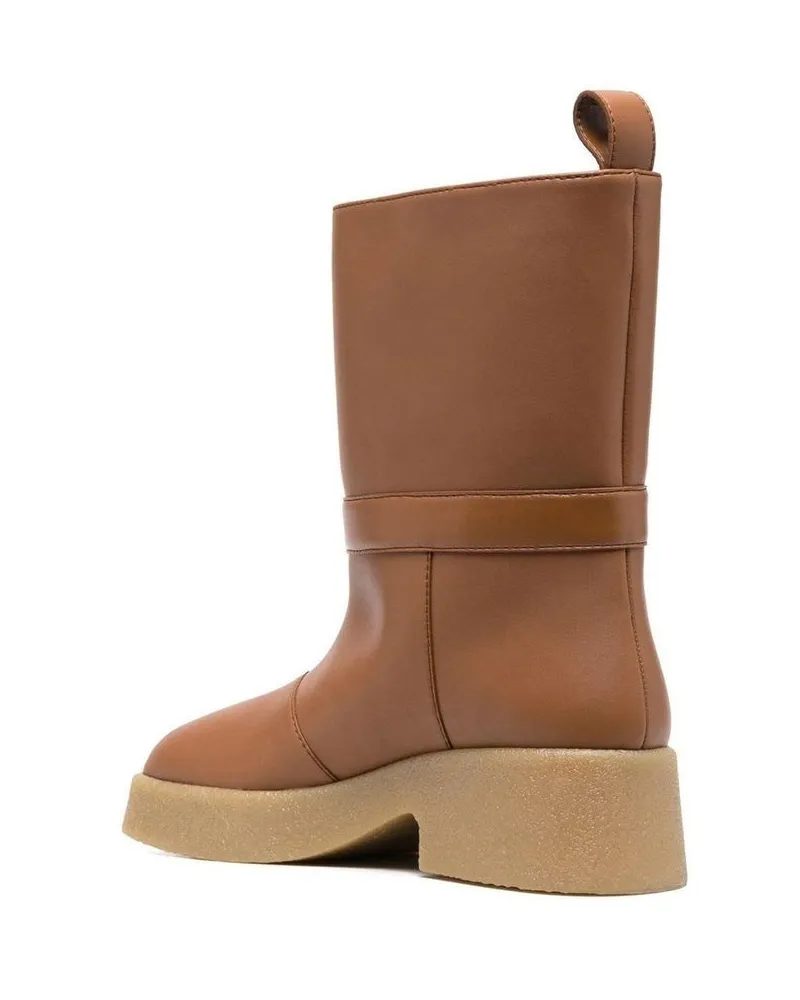 Stella McCartney Women's Brown Polyethylene Ankle Boots Brown