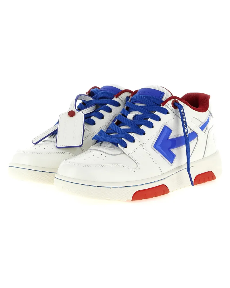 OFF-WHITE Men's Blue Leather Athletic Sneakers Blue
