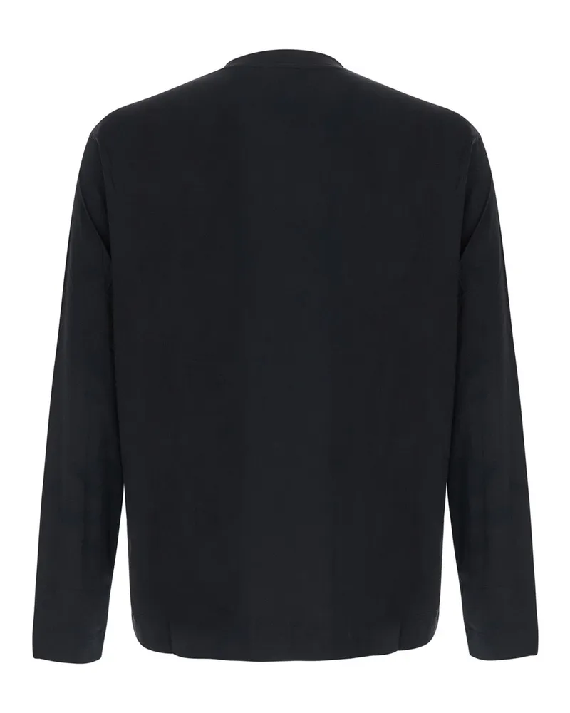 Emporio Armani Men Long Sleeve T-Shirt Modal Black T-Shirts And Polos Black