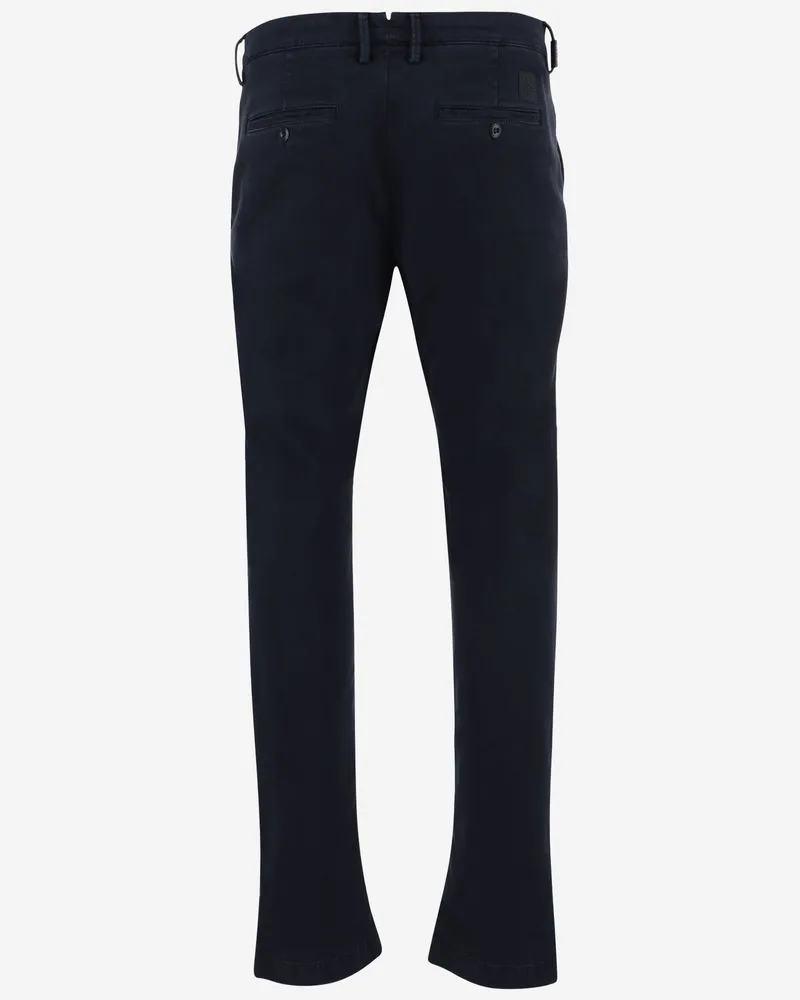Jacob Cohën Men's Pants Stretch Cotton-Blend Navy Lyocell Trousers Navy
