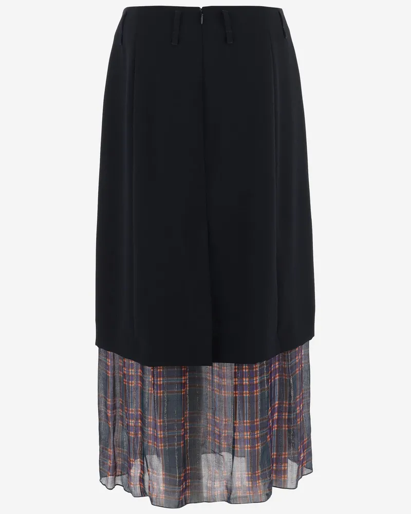 Dries van Noten Women's Skirt Navy Polyester Navy