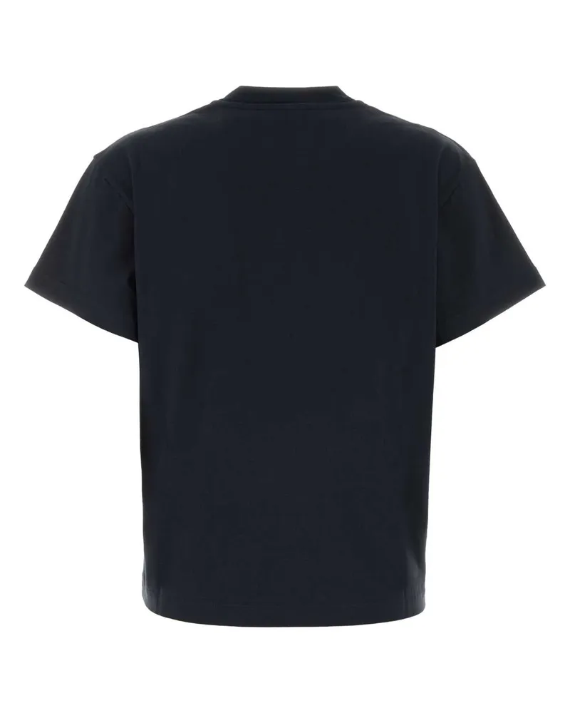 Jil Sander Women Logo-Embroidered Cotton T-Shirt Navy Navy