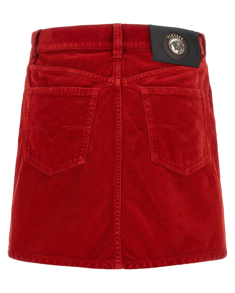 Versace Corduroy Skirt — Red Red