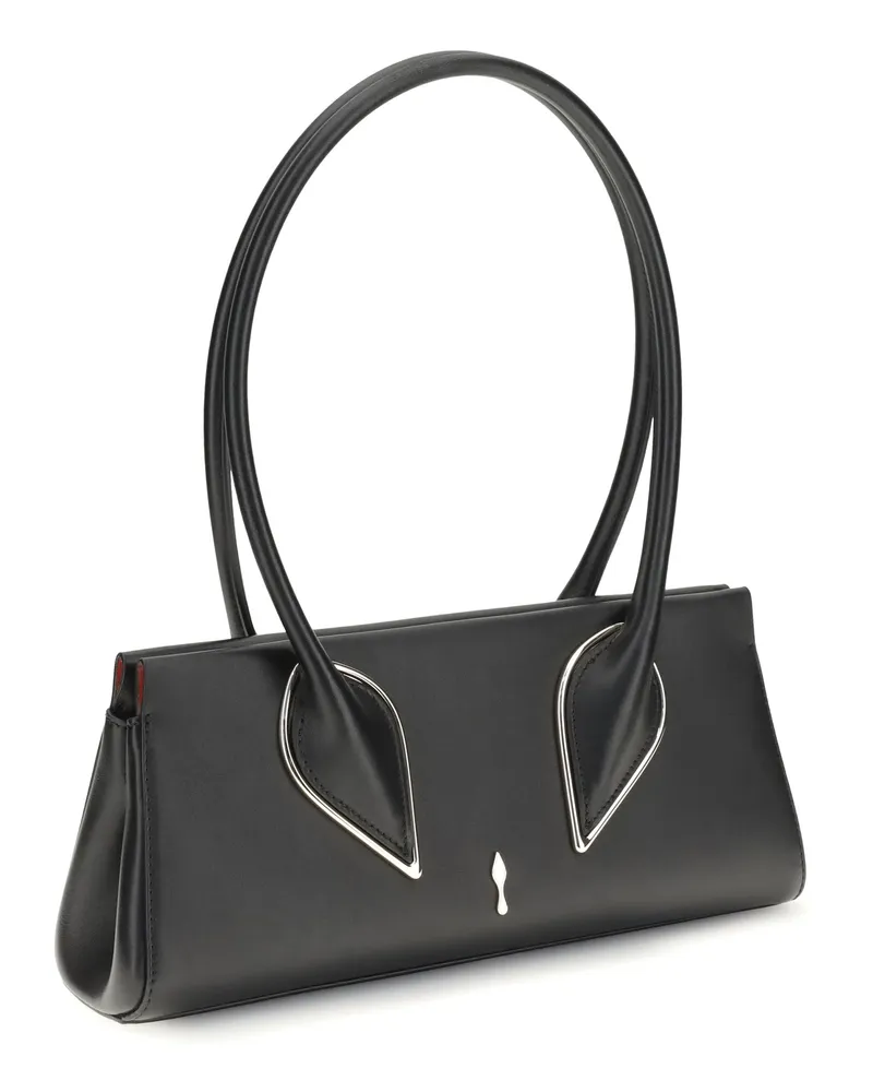 Christian Louboutin Women's Venus Shoulder Bag Black Calf Leather Bos Taurus Black