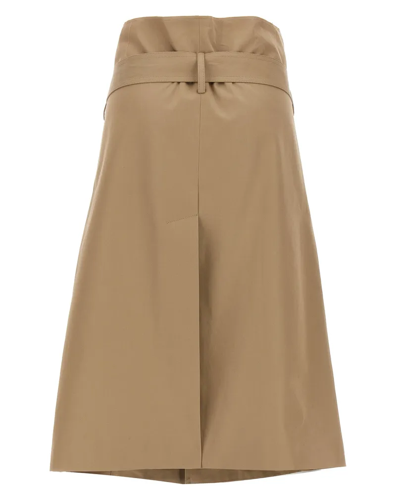 VETEMENTS Women's Beige Cotton Midi Skirt Beige