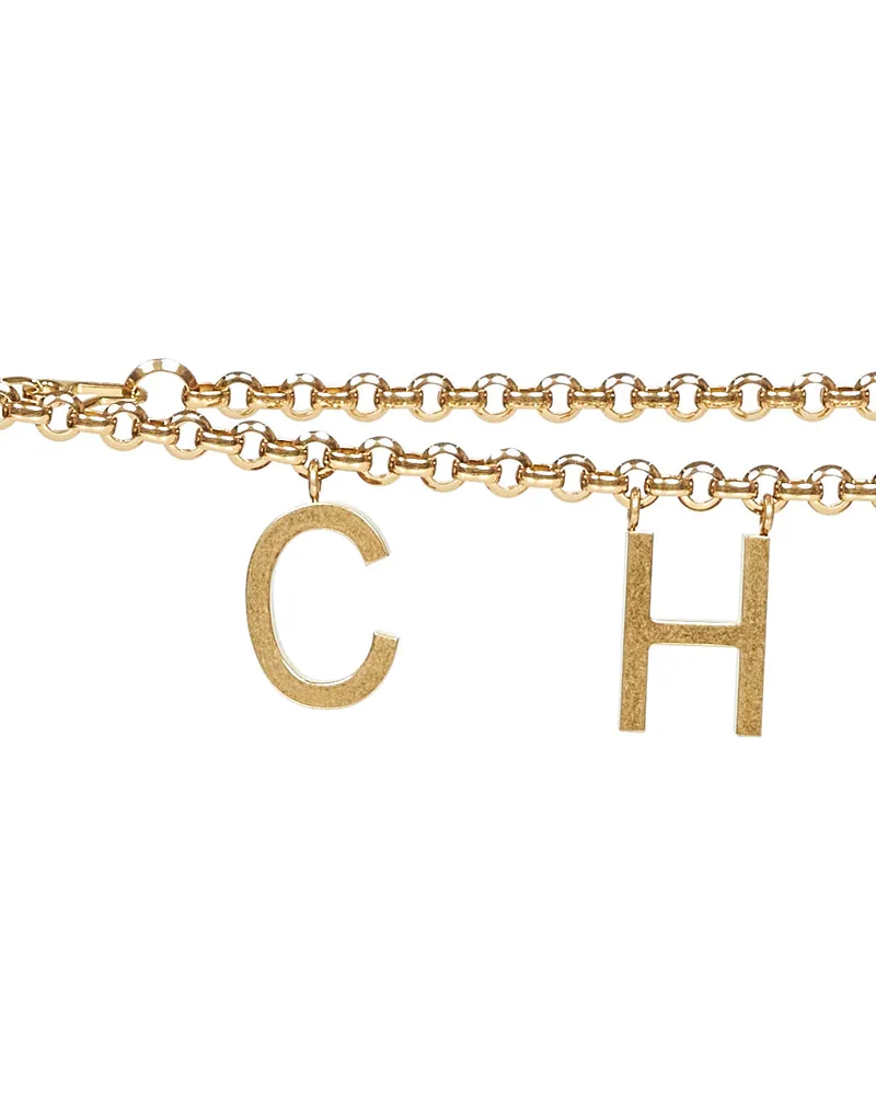 Chloé Letter-Charm Chain Belt — Gold Gold