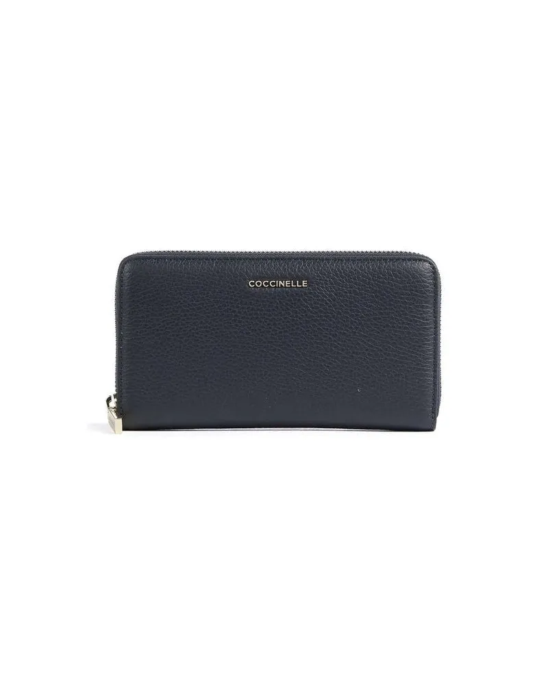 Coccinelle Women's Wallet Midnight Blue Cowhide Bags Navy