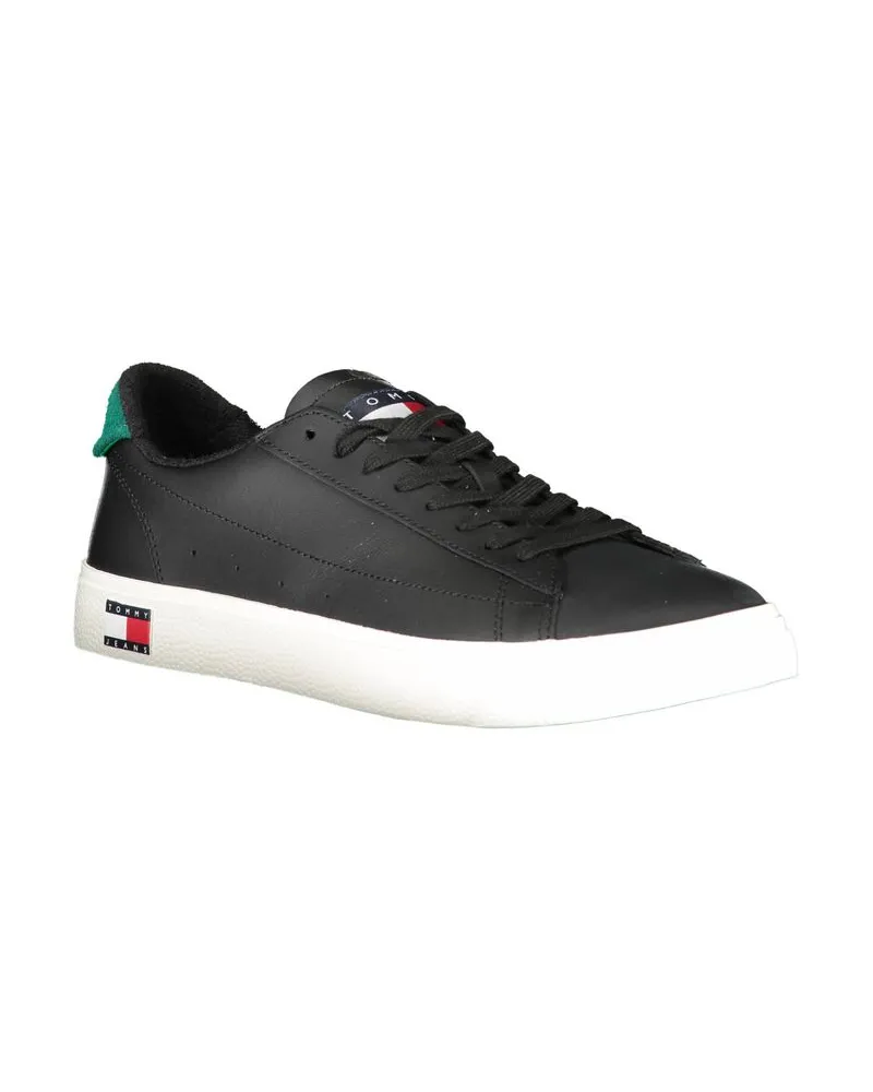 Tommy Hilfiger Leather Sneaker — Black Black