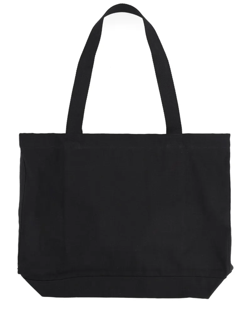 Kitsuné Women's Tote Bag Dressed Fox Black Cotton Handbags Hand Black