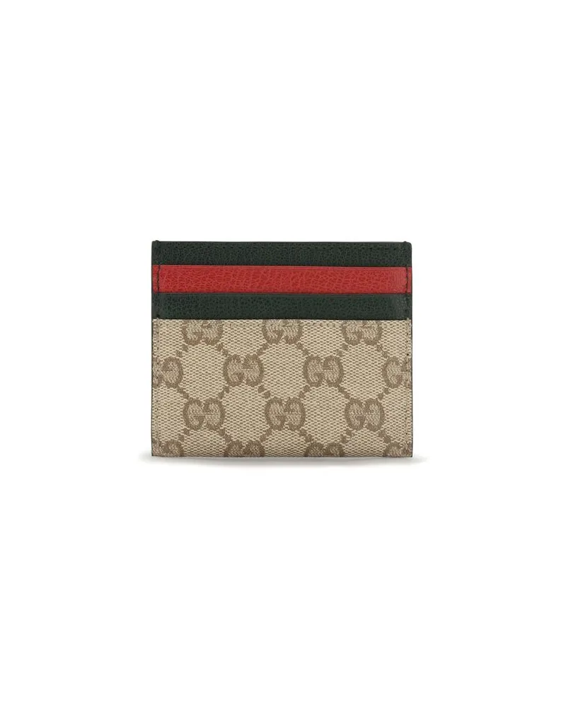 Gucci GG Coated Canvas Card Case — Beige Beige