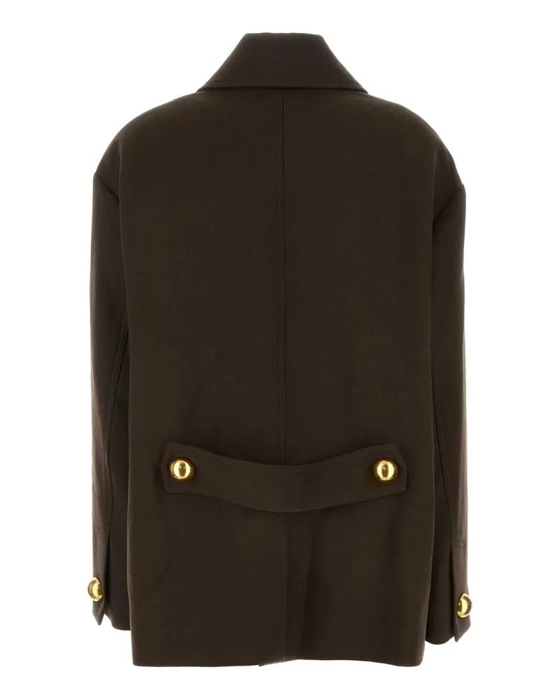 AMI Paris Women's Brown Wool Jacket Darkcoffee Giubbini Brown