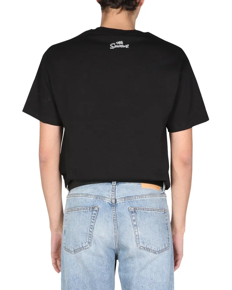 Market Printed Cotton Crew Neck T-Shirt — Black Black