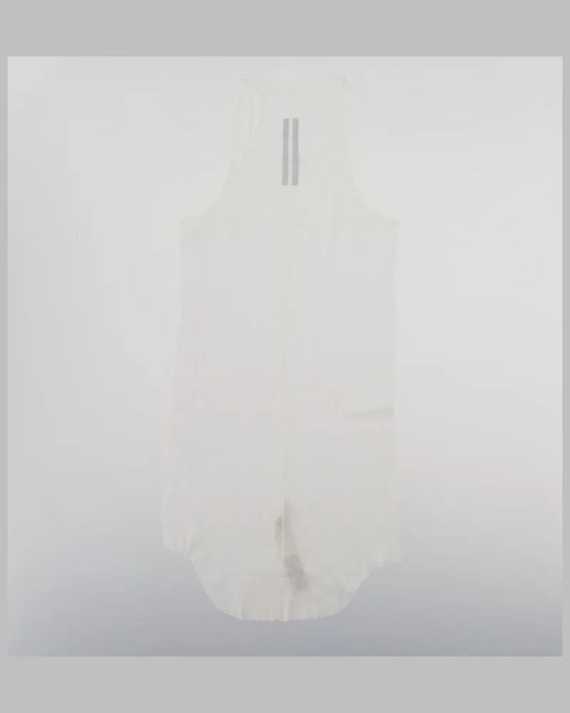Rick Owens Ribbed Cotton Tank Top — White White