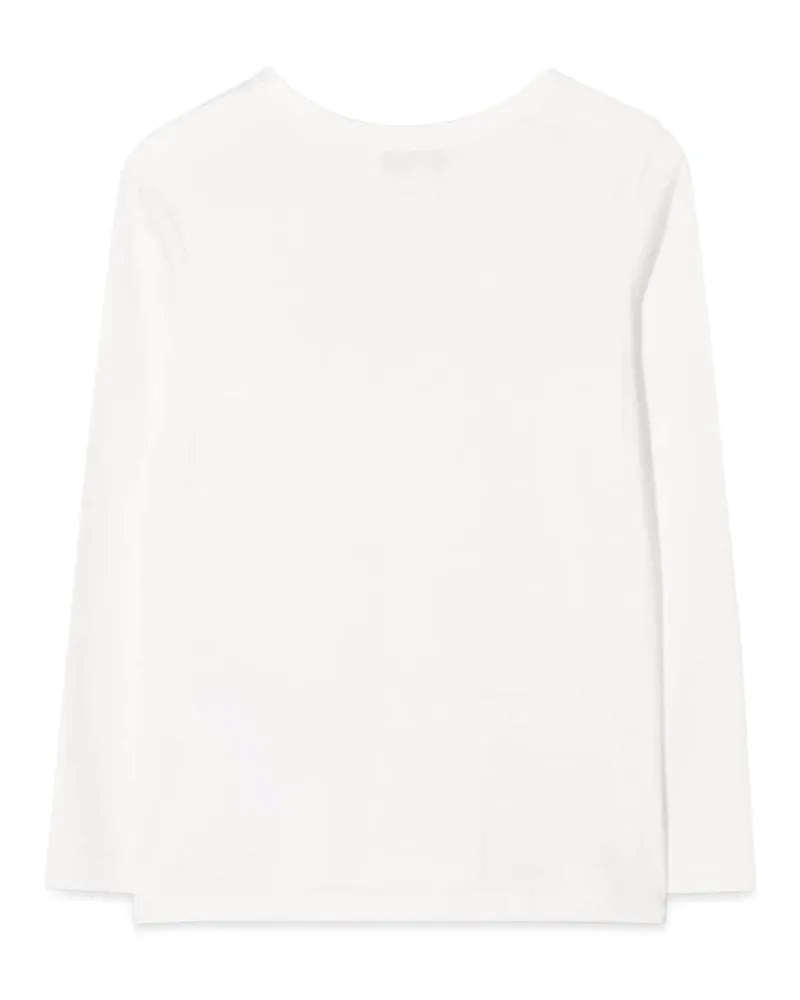 Lanvin Logo-Embroidered Cotton-Modal Blend T-Shirt — White White
